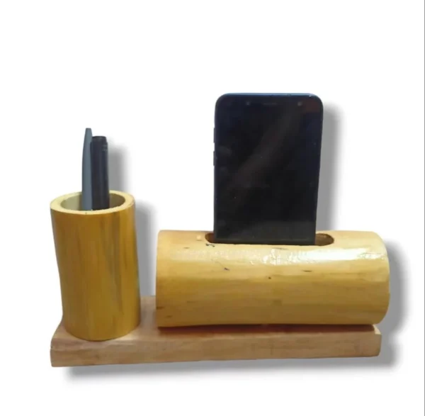 Bamboo Phone Stand with Amplifier